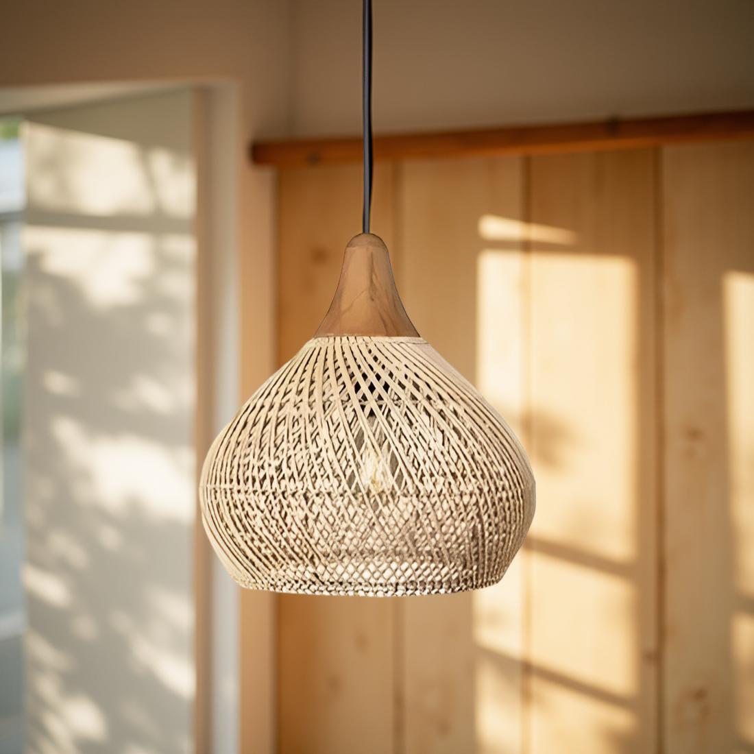 Yuji – Suspension en rotin Boho