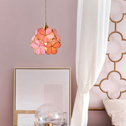 FleurVerre – Suspension florale en verre soufflé délicat