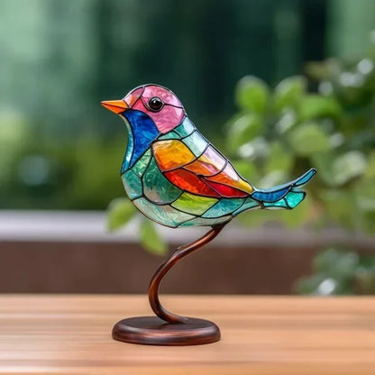 Ava – Déco d'oiseau en métal coloré pour le bureau