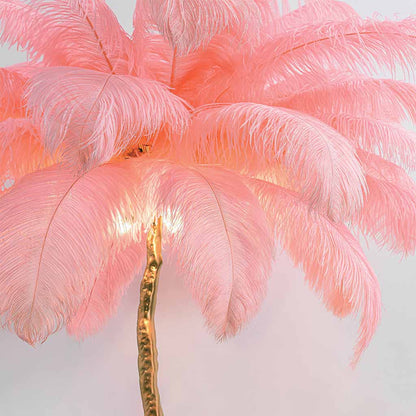 Felicitas – Lampe de sol décorative en résine et plumes