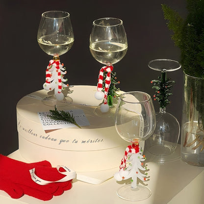 Festiva – Verre à vin sapin de Noël en borosilicate