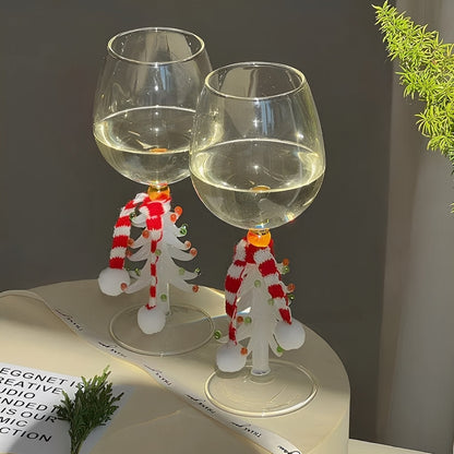 Festiva – Verre à vin sapin de Noël en borosilicate