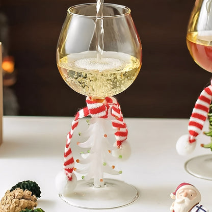 Festiva – Verre à vin sapin de Noël en borosilicate