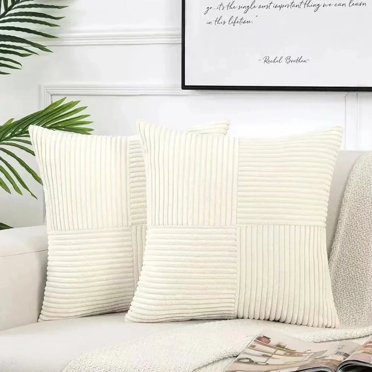 Rina – Housse de coussin en velours côtelé