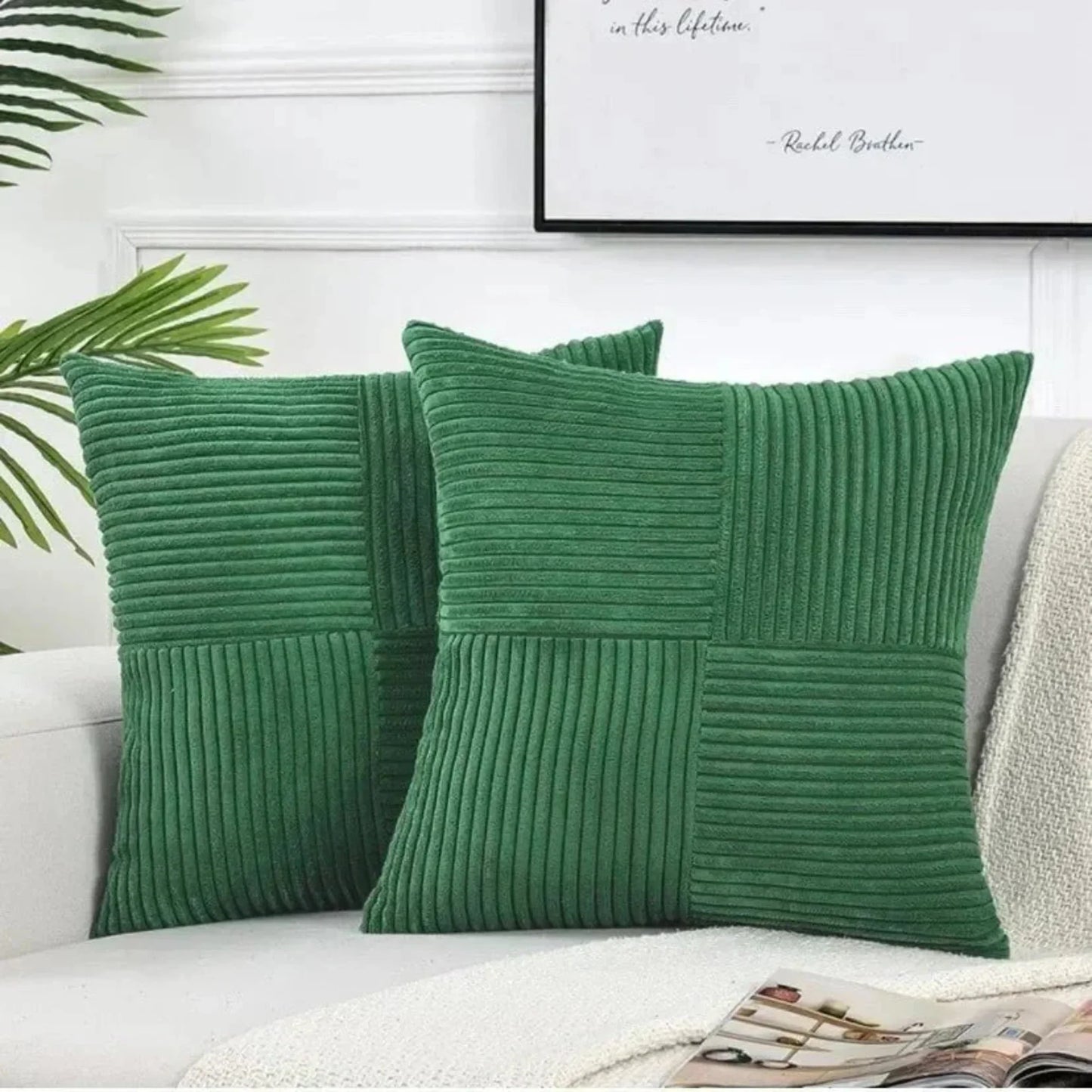Rina – Housse de coussin en velours côtelé