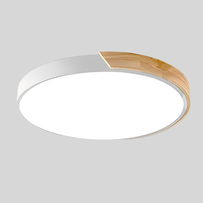 NordMacaron – Plafonnier en bois rond au style scandinave doux