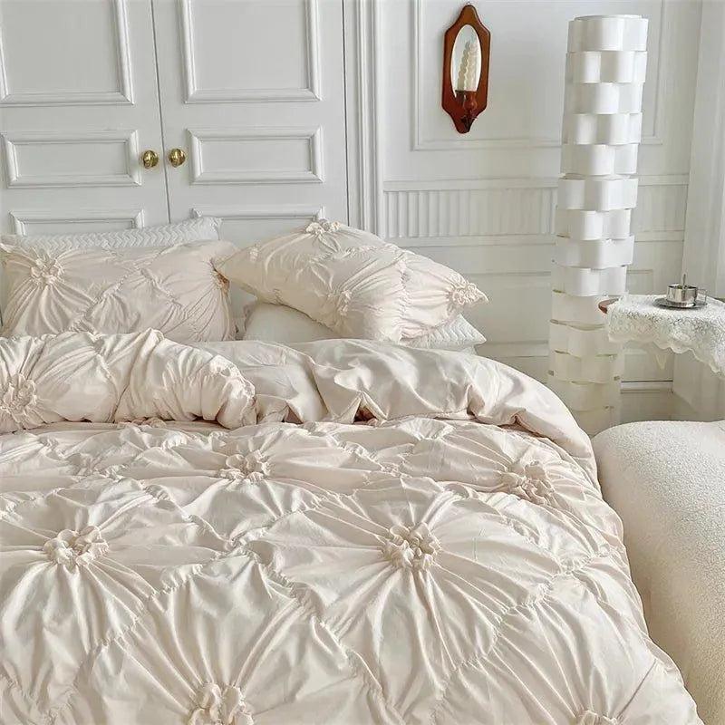 Seren – Parure de lit 3D avec design plis torsadés
