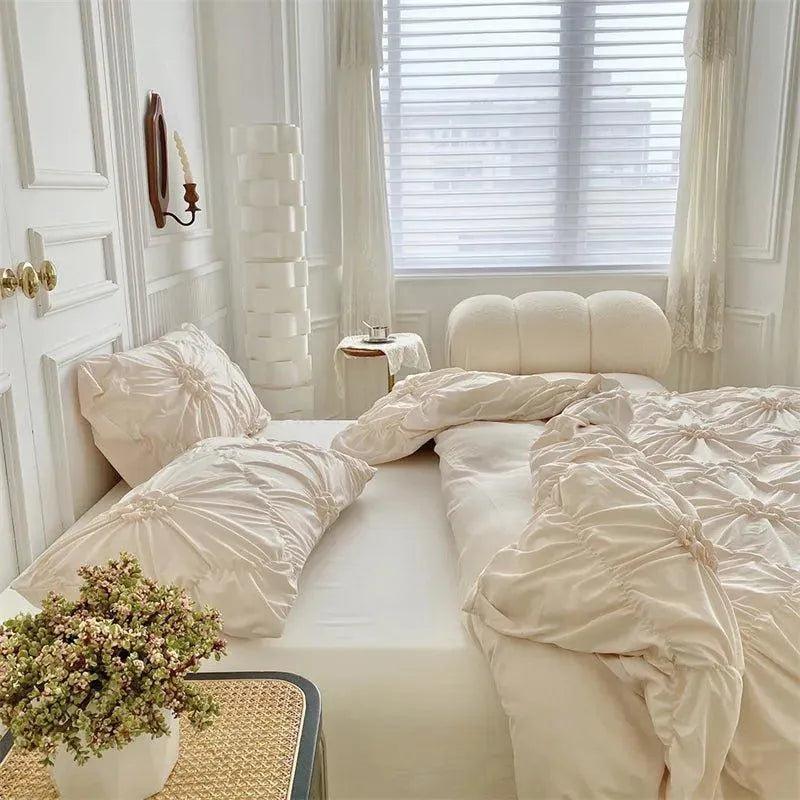 Seren – Parure de lit 3D avec design plis torsadés