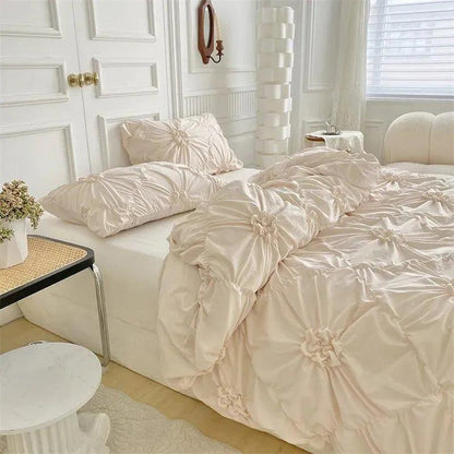 Seren – Parure de lit 3D avec design plis torsadés