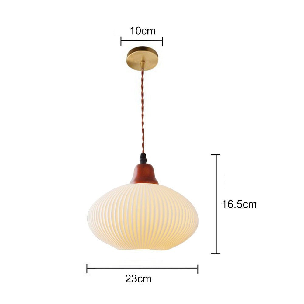 Celesta – Suspension en céramique blanc pur