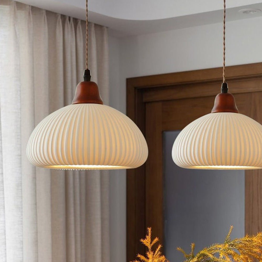 Celesta – Suspension en céramique blanc pur