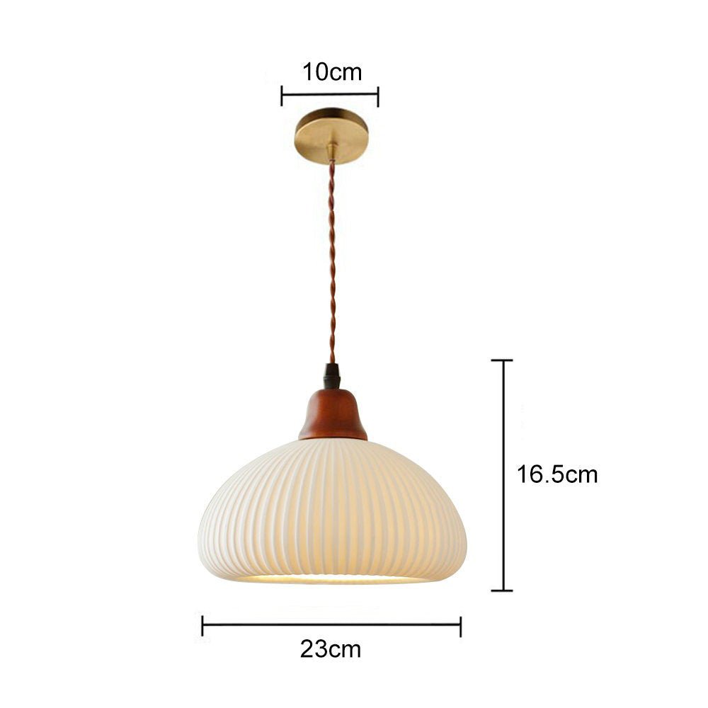 Celesta – Suspension en céramique blanc pur