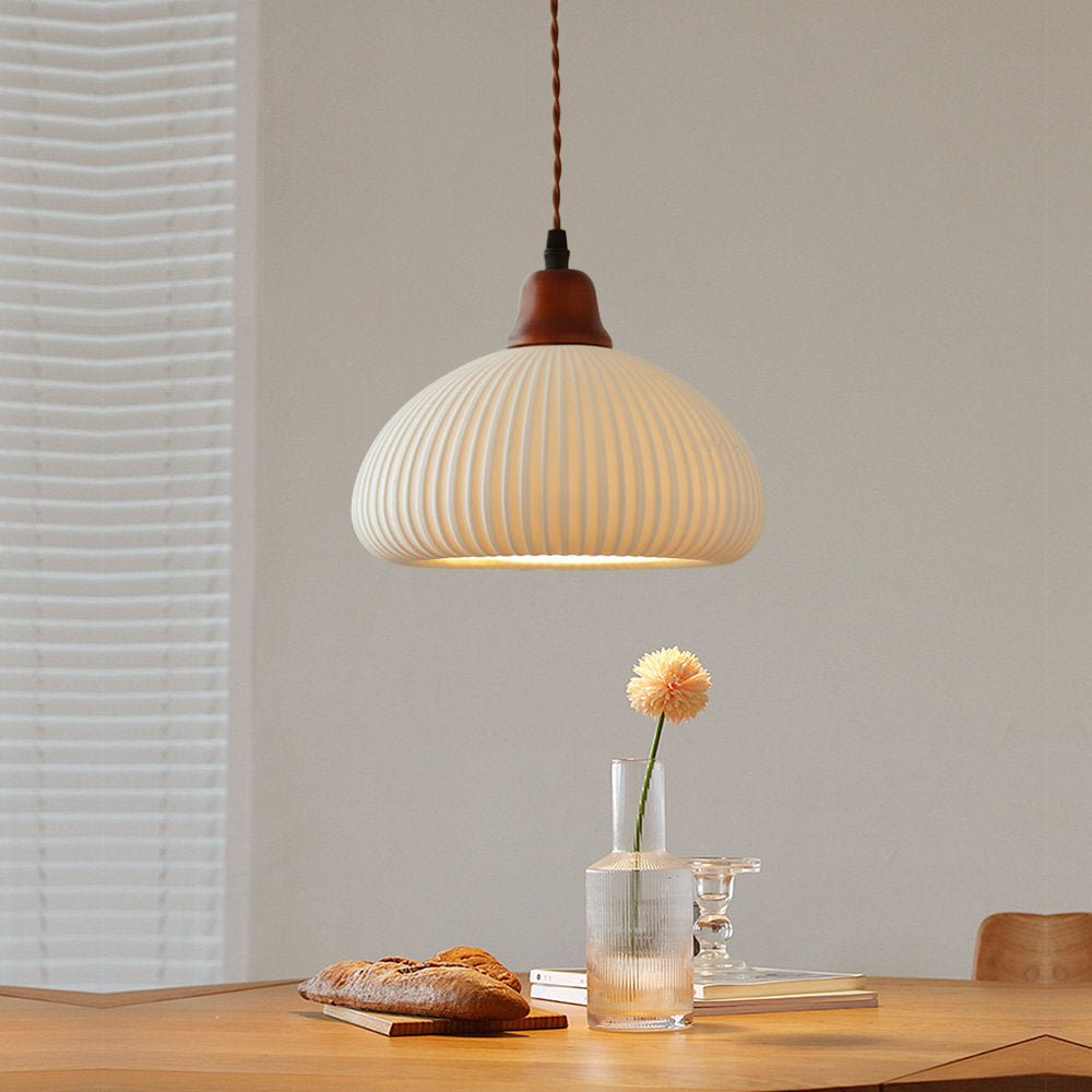 Celesta – Suspension en céramique blanc pur