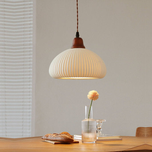 Celesta – Suspension en céramique blanc pur
