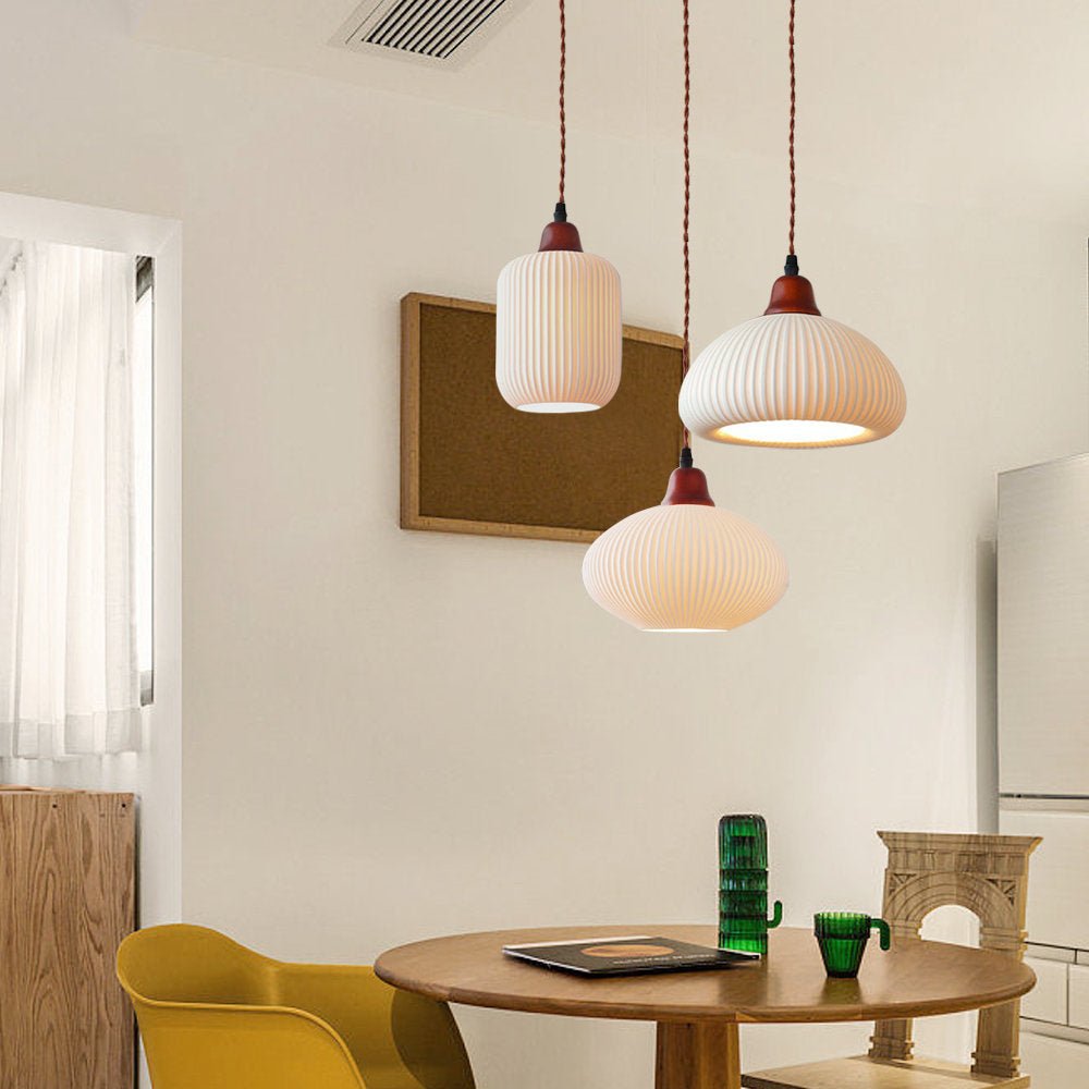 Celesta – Suspension en céramique blanc pur