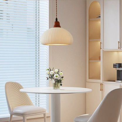 Celesta – Suspension en céramique blanc pur