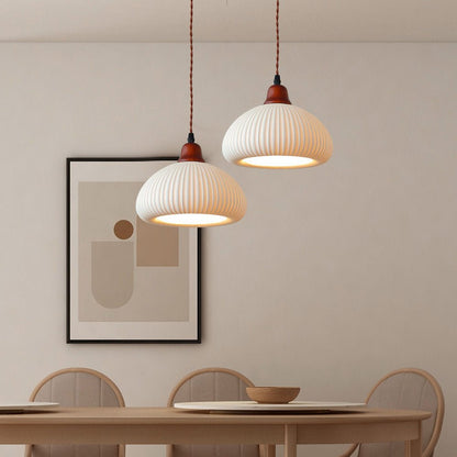 Celesta – Suspension en céramique blanc pur