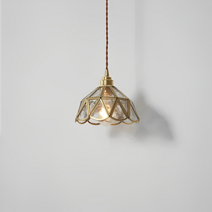 Clara – Suspension en verre avec câble en tissu