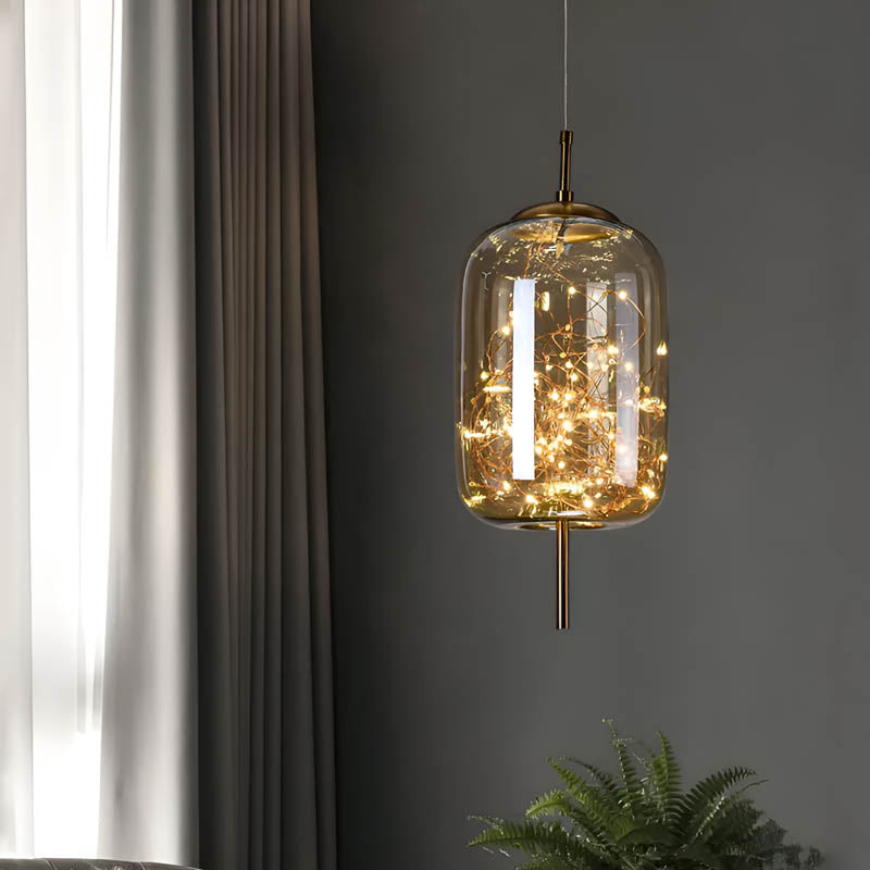 Ellyse – Suspension avec design en verre étincelant : L'élégance classique rencontre la magie moderne