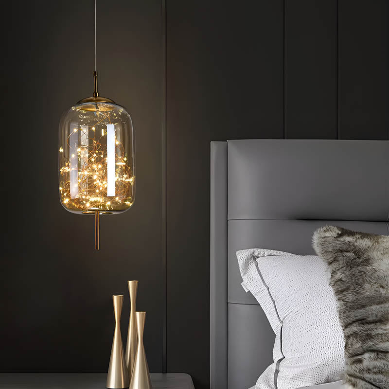Ellyse – Suspension avec design en verre étincelant : L'élégance classique rencontre la magie moderne