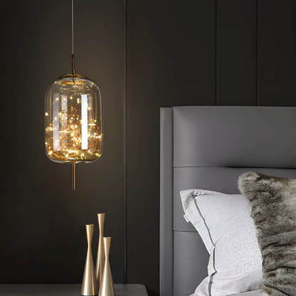 Ellyse – Suspension avec design en verre étincelant : L'élégance classique rencontre la magie moderne