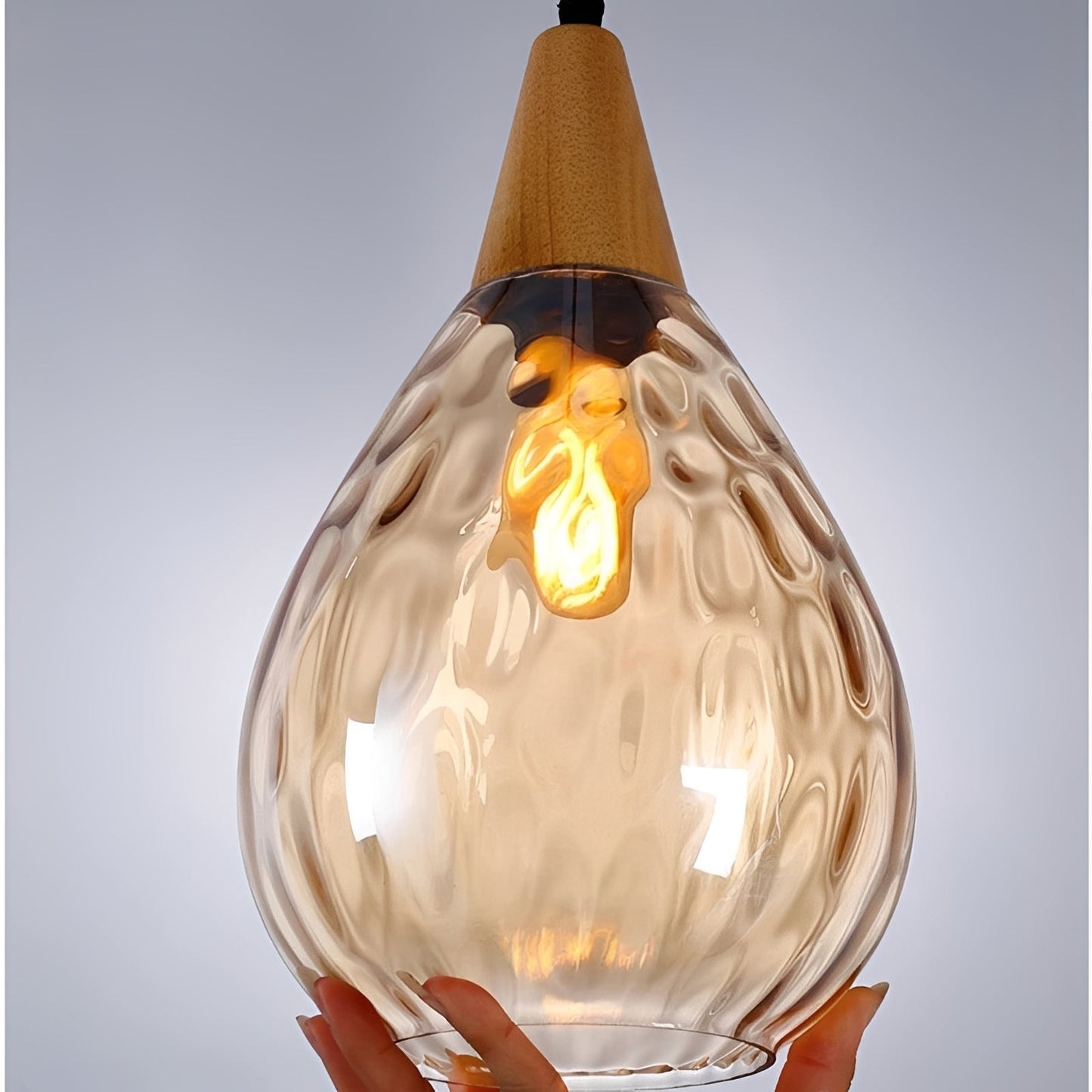 Roland – Lampe Suspendue en Verre Américain