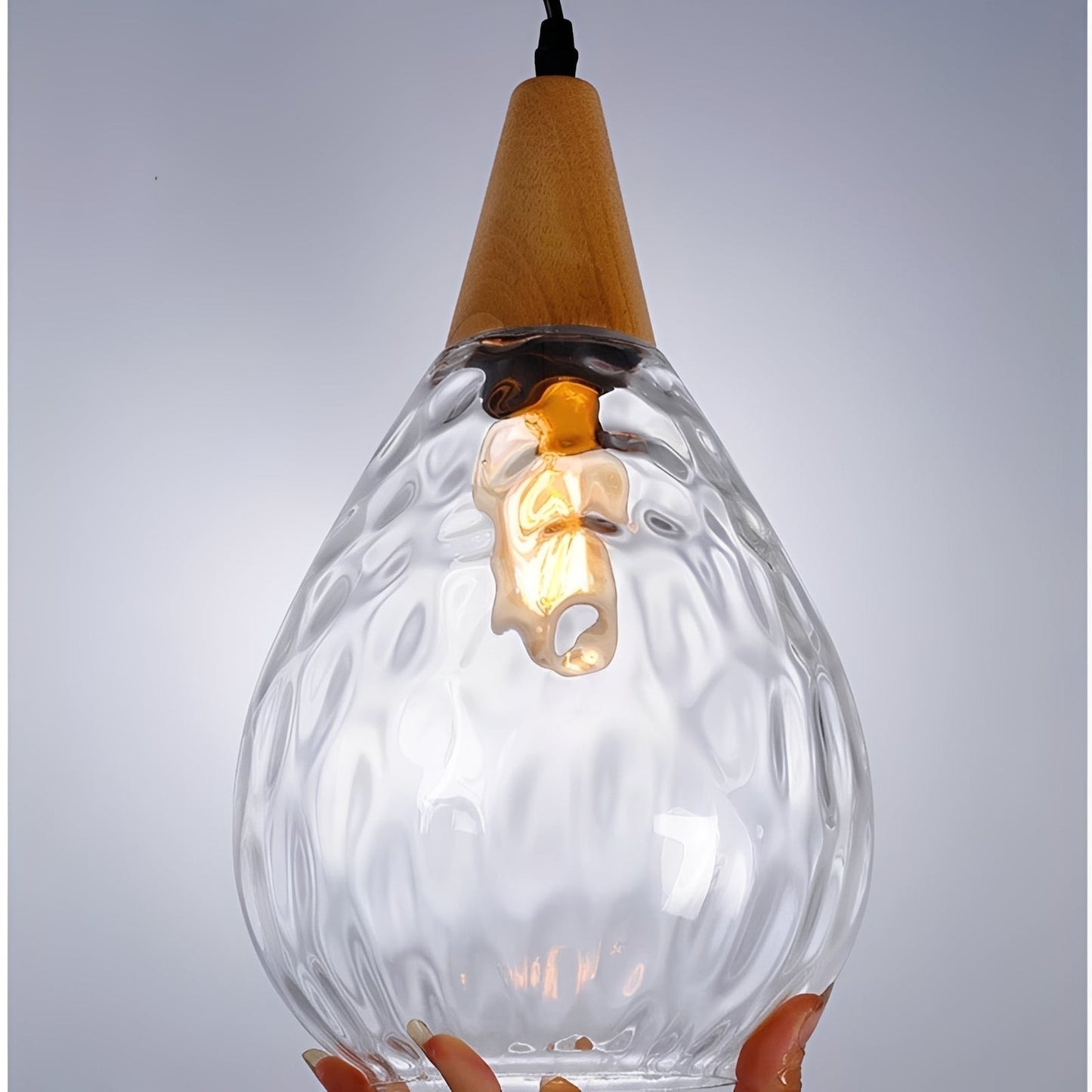 Roland – Lampe Suspendue en Verre Américain