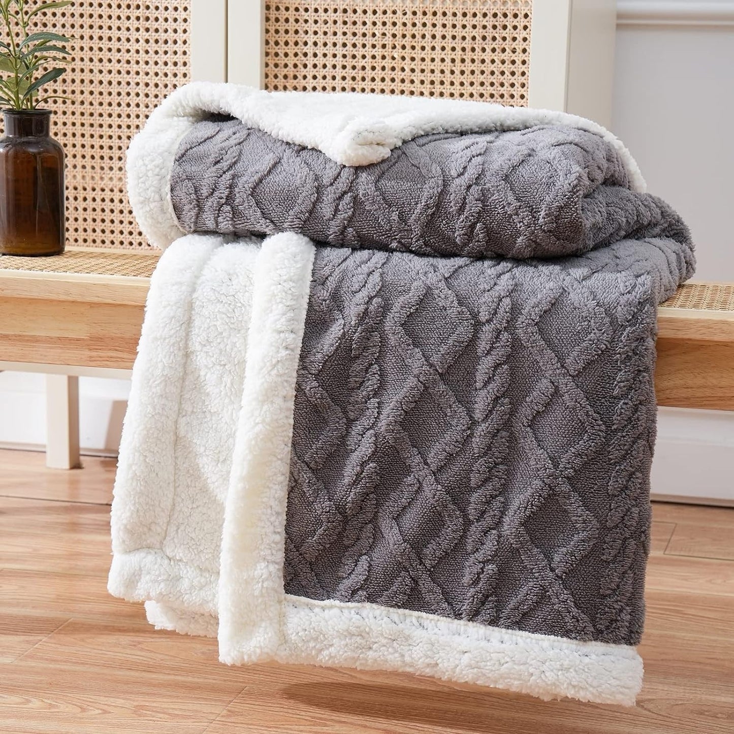 Noemi – Couverture en jacquard Berber en double épaisseur