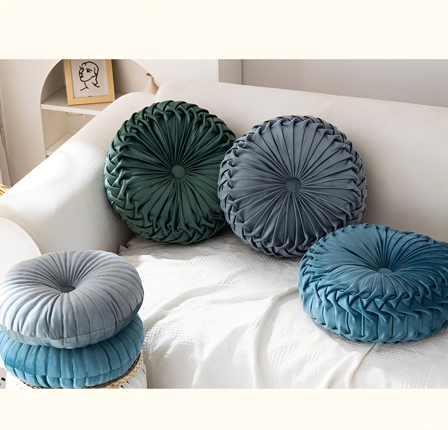 Rikka – Coussin rond en forme de citrouille