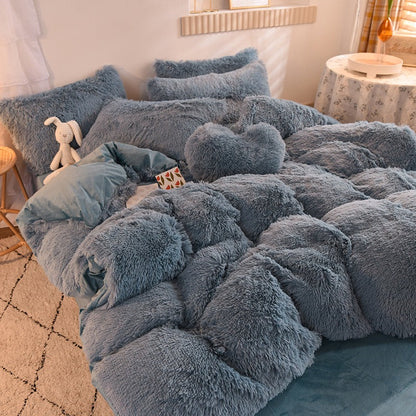 Liora – Couette d'hiver douillette en velours de vison et flanelle pour nuits confortables