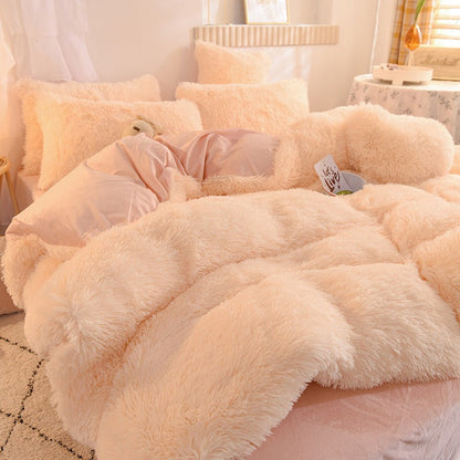 Liora – Couette d'hiver douillette en velours de vison et flanelle pour nuits confortables