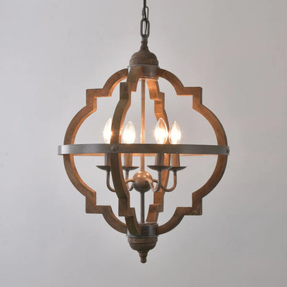 Rona – Lustre rustique en bois