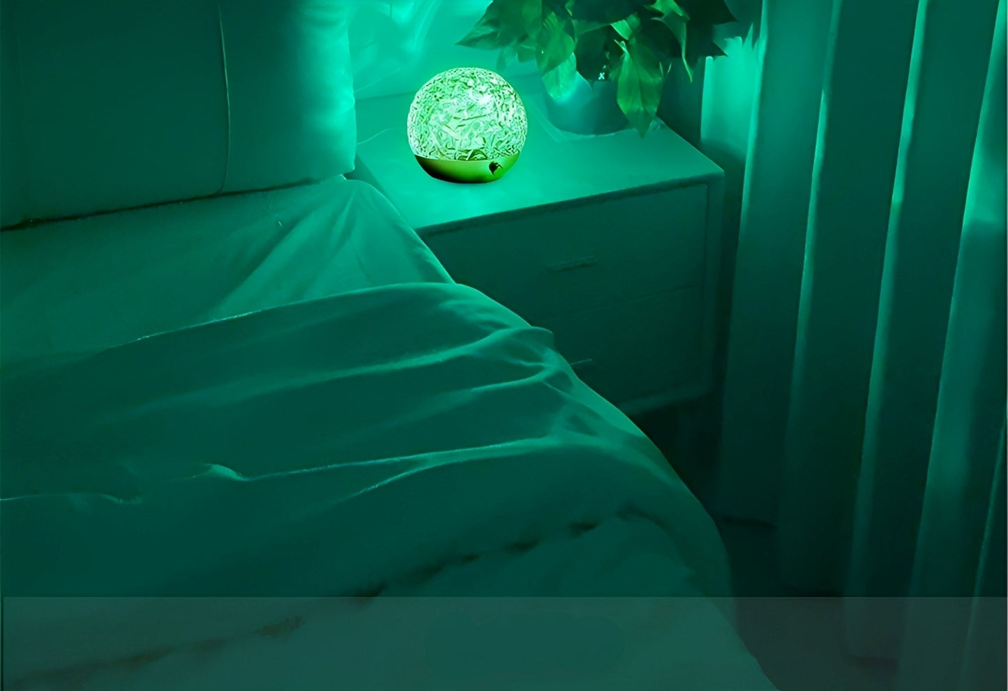 Lyra – Lumière d'ambiance en cristal avec projection de vagues d'eau