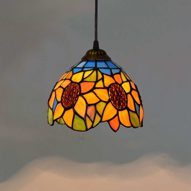 Roku – Lustre Méditerranéen en Verre Coloré