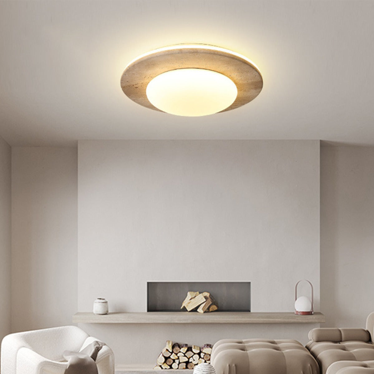 Aiko – Lampe de plafond japonaise en verre