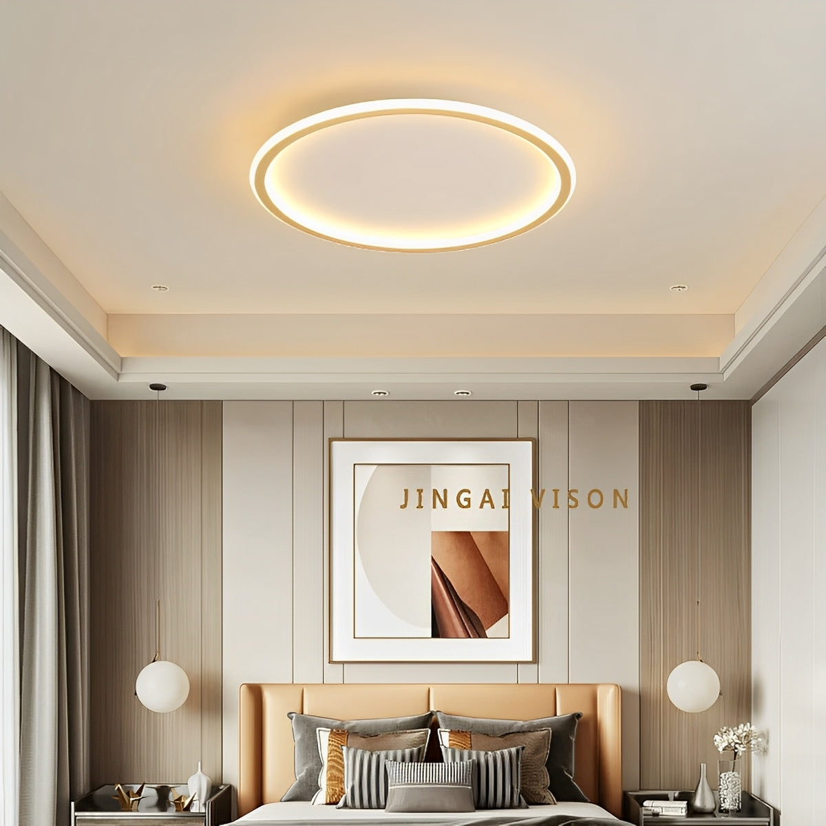 Aurika – Lampe LED de plafond ronde en style nordique
