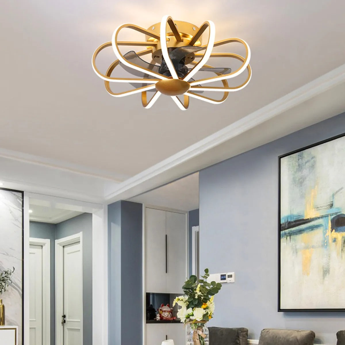 Nadia – Lampe de Ventilateur de Plafond Nordique