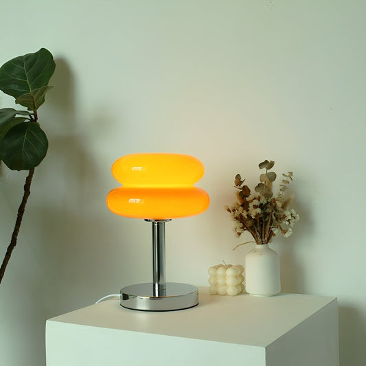 Eleni – Lampe de Table en Verre Crème de Style Rétro