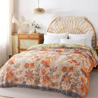 Elowen – Couverture florale rustique boho
