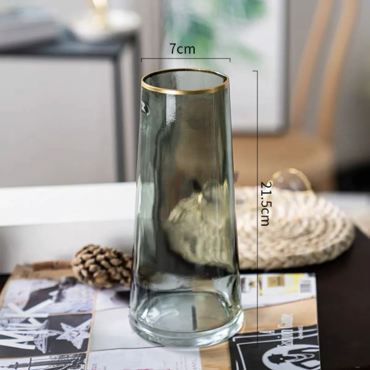 Aureo – Vase en verre dorée à l'or
