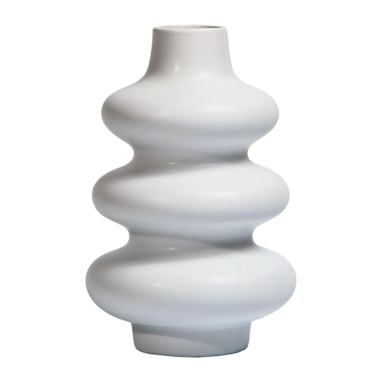 Aure – Vase ronde abstraite en porcelaine