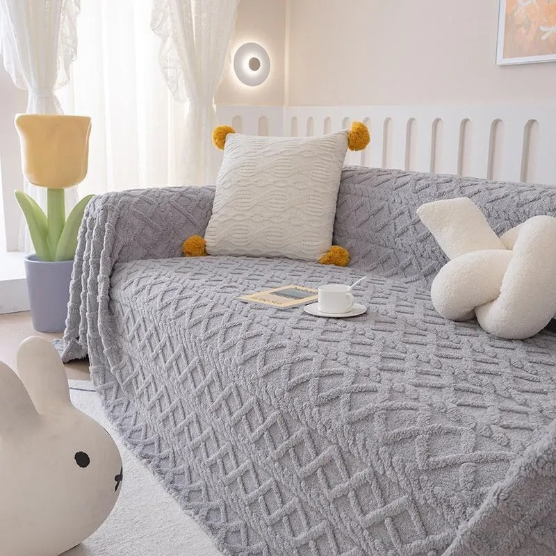 Ava – Housse de canapé en sherpa douillette