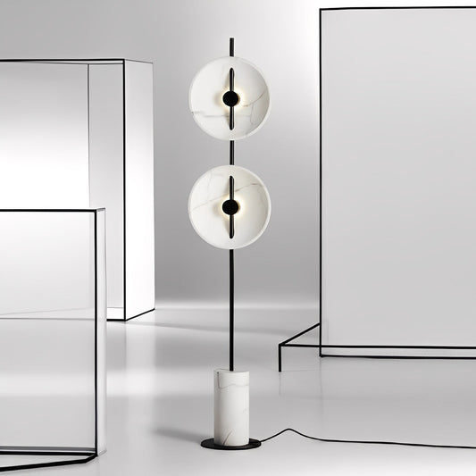 Mariel – Lampadaire en marbre blanc
