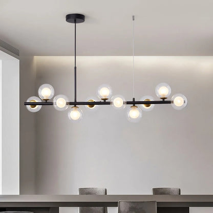 Leonie – Lustre Minimaliste en Verre et Haricots