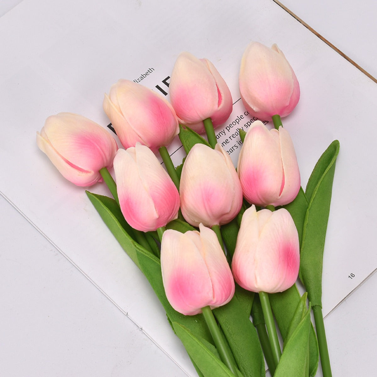 Talia – Mini-Tulipes en PU comme fleurs déco artificielles
