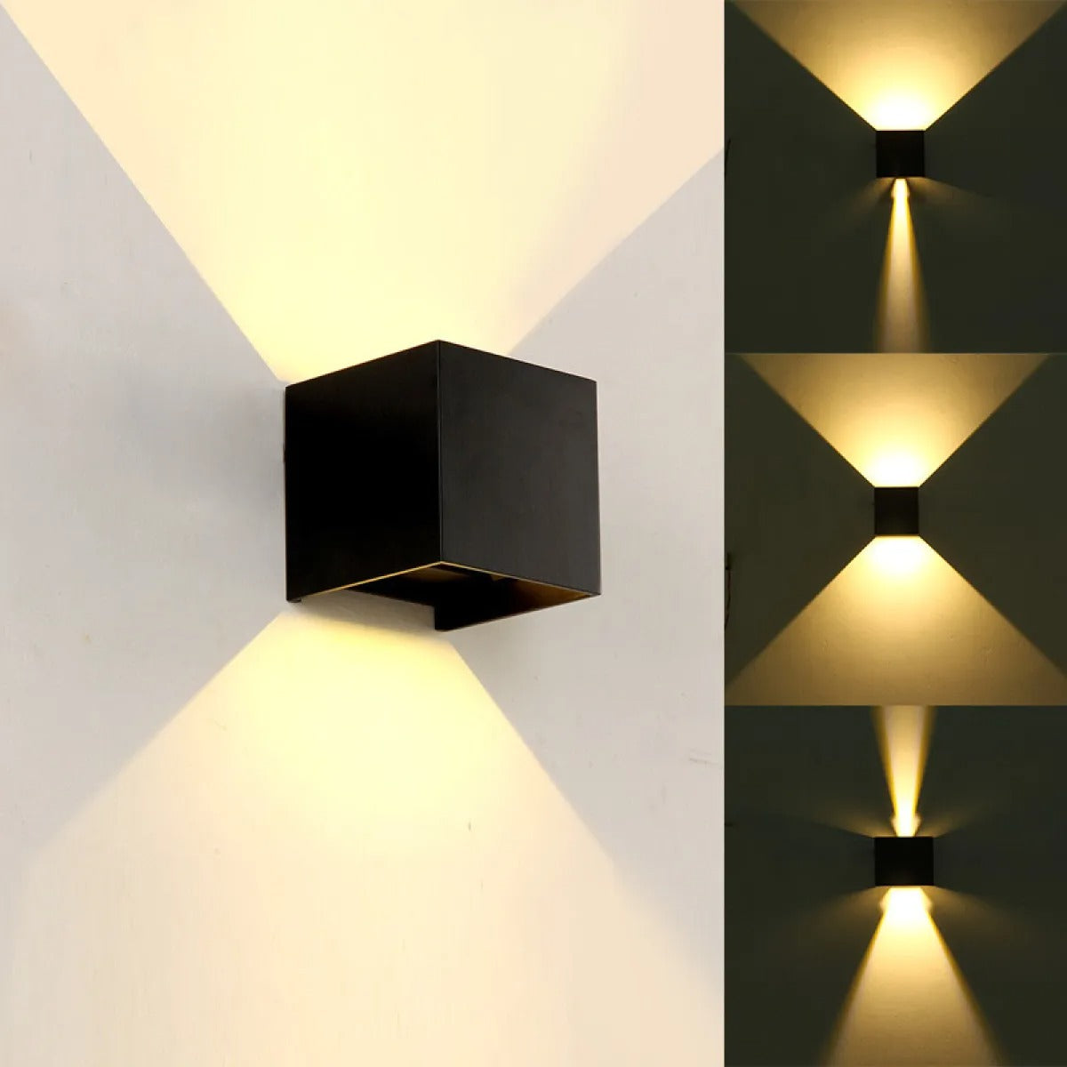 Laika – Lampe murale LED carrée étanche