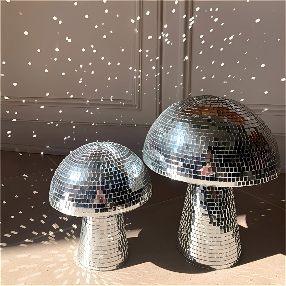 MiraMush – Lampe champignon fait main en verre miroir