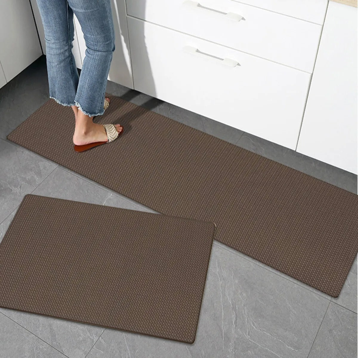 Jillian – Tapis de cuisine en cuir PU épais