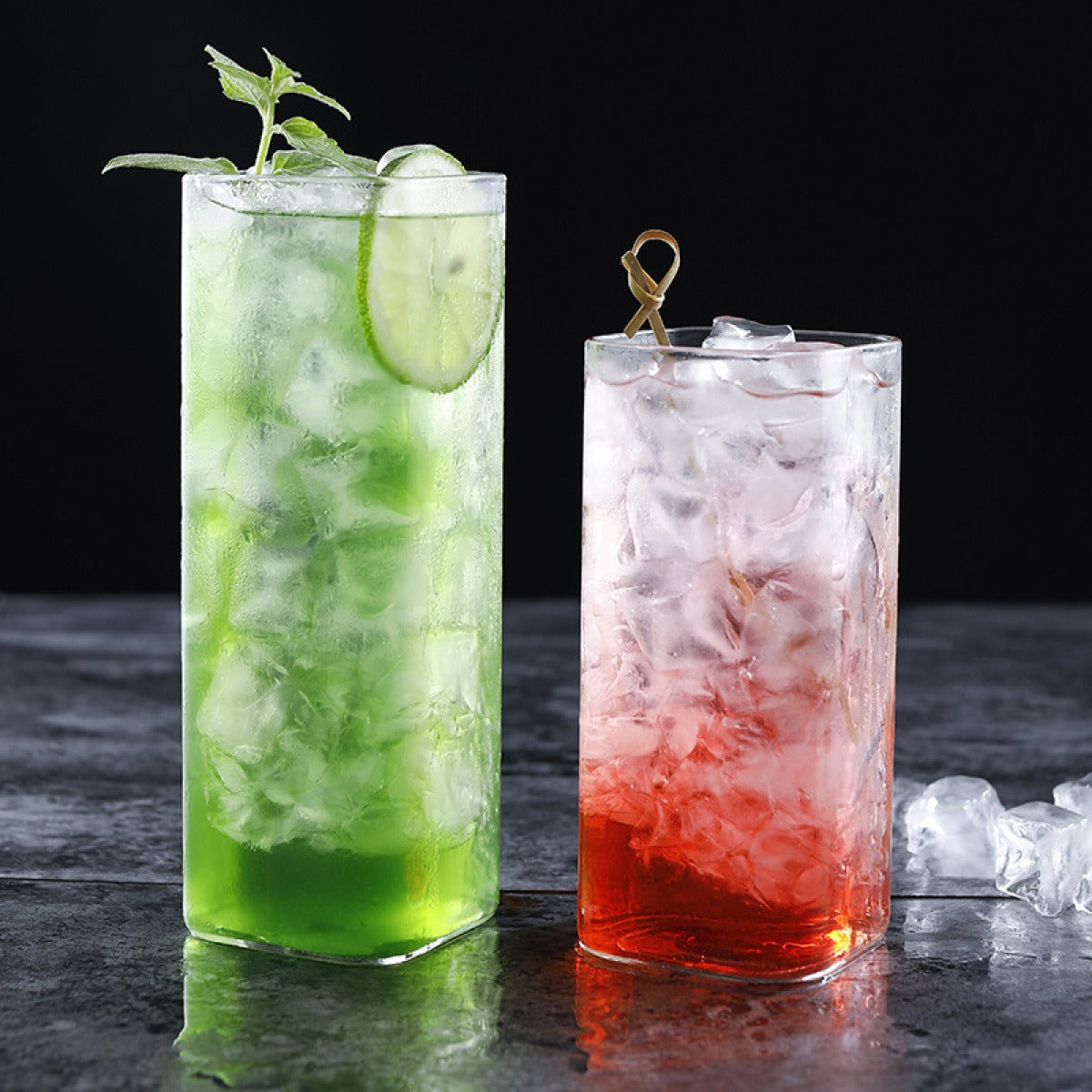 Jacob – Verre à cocktail jus bulles carré léger