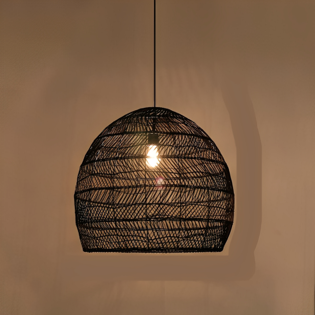 Livia – Suspension en rotin pastoral